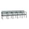 Lesro Lenox Steel 5 Seater with Center Arms, Ash (Blue) Seat, Ash Back, 106.5 W 24.5 L 32 H LS5103 - alternate 1